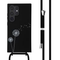 iMoshion Silikonhülle design mit Band für das Samsung Galaxy S24 Ultra - Dandelion Black