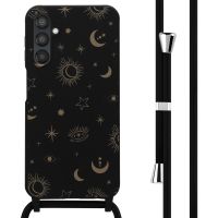 iMoshion Silikonhülle design mit Band für das Samsung Galaxy A25 - Sky Black