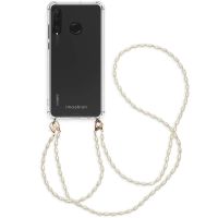 iMoshion Handykette mit Perlen + ﻿Handgelenkschlaufe für das Huawei P30 Lite - Transparent