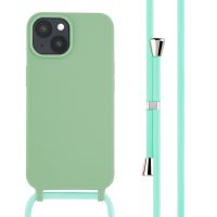 iMoshion Silikonhülle mit Band für das iPhone 15 - Grün