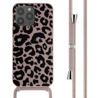 iMoshion Silikonhülle design mit Band für das iPhone 15 Pro Max - Animal Pink