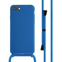 iMoshion Silikonhülle mit Band für das iPhone SE (2022 / 2020) / 8 / 7 - Blau