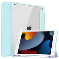 iMoshion Trifold Hardcase Klapphülle für das iPad 9 (2021) 10.2 Zoll / iPad 8 (2020) 10.2 Zoll / iPad 7 (2019) 10.2 Zoll - Hellblau