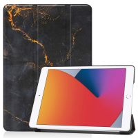 iMoshion Design Trifold Klapphülle für das iPad 9 (2021) 10.2 Zoll / iPad 8 (2020) 10.2 Zoll / iPad 7 (2019) 10.2 Zoll - Black Marble