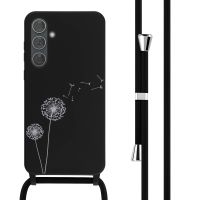 iMoshion Silikonhülle design mit Band für das Samsung Galaxy A35 - Dandelion Black