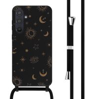iMoshion Silikonhülle design mit Band für das Samsung Galaxy A55 - Sky Black