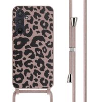 iMoshion Silikonhülle design mit Band für das Samsung Galaxy A55 - Animal Pink