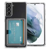 iMoshion Soft Case Back Cover mit Kartenhalter für das Samsung Galaxy S21 - Transparent