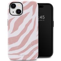 Selencia Vivid Back Cover für das iPhone 14 - Colorful Zebra Old Pink