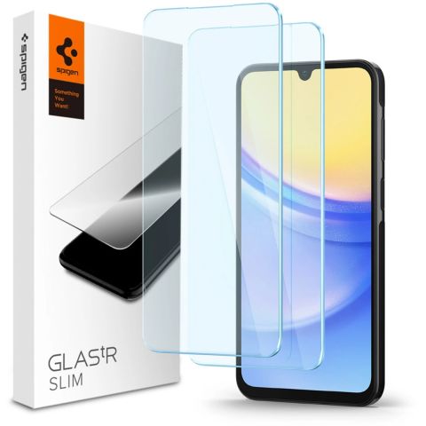 Spigen GLAStR Slim Displayschutzfolie + Applicator 2-pack für das Samsung Galaxy A25