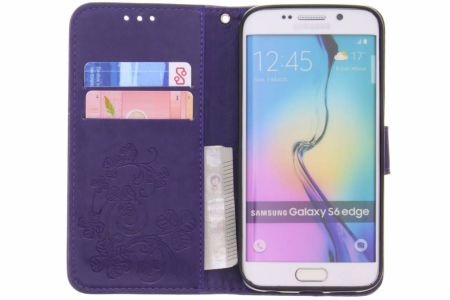 Kleeblumen Klapphülle für Samsung Galaxy S6 Edge