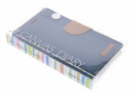 Mercury Goospery Canvas Diary Klapphülle für Samsung Galaxy S5 (Plus)/Neo - Blau
