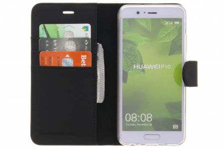 Accezz Schwarzes Wallet TPU Klapphülle für das Huawei P10