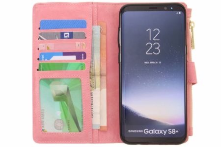 Rosafarbene luxuriöse Portemonnaie-Klapphülle für das Samsung Galaxy S8 Plus