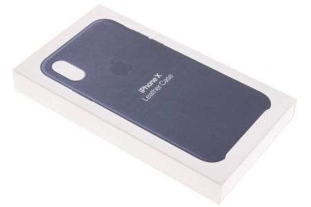 Apple Dunkelblaues Leder-Case für das iPhone X