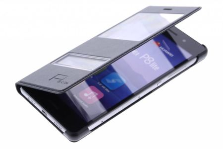 Luxus Slim Klapphülle mit Sichtfenster Huawei P8 Lite