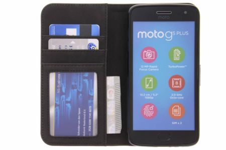 Luxus Klapphülle in Lederoptik für Motorola Moto G5 Plus