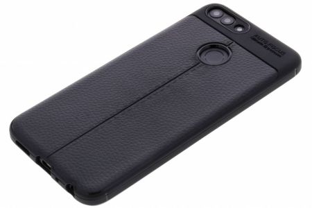 Schwarzes Leder Silikon-Case für das Huawei P Smart