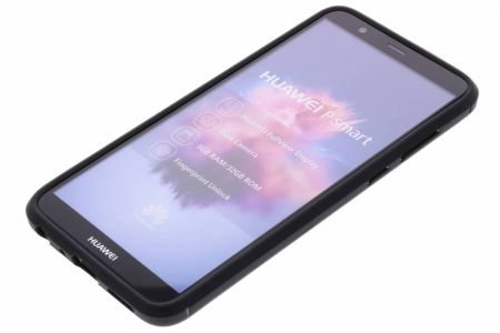 Schwarzes Leder Silikon-Case für das Huawei P Smart