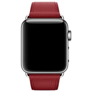 Apple Leather Band Classic Buckle für die Apple Watch Series 1-9 / SE - 38/40/41 mm - Ruby
