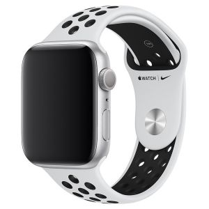 Apple Nike Sport Band für Apple Watch Series 1-9 / SE / Ultra (2) - 42/44/45/49 mm - Pure Platinum
