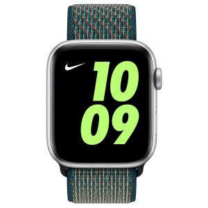 Apple Nike Sport Loop Band für Apple Watch Series 1-9 / SE / Ultra (2) - 42/44/45/49 mm - Hyper Crimson / Neptune Green