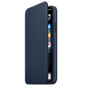 Apple Leather Folio Klapphülle iPhone 11 Pro Max - Deep Sea Blue