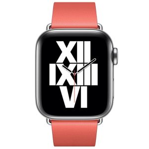 Apple Leather Band Modern Buckle für die Apple Watch Series 1-9 / SE - 38/40/41 mm - Größe M - Pink Citrus