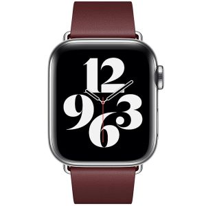 Apple Leather Band Modern Buckle für die Apple Watch Series 1-9 / SE - 38/40/41 mm - Größe M - Garnet