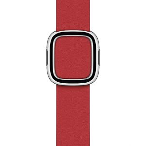 Apple Leather Band Modern Buckle für die Apple Watch Series 1-9 / SE - 38/40/41 mm - Größe M - Scarlet Red