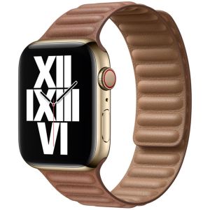 Apple Leather Link für die Apple Watch Series 1-9 / SE / Ultra (2) - 42/44/45/49 mm - Größe M/L - Saddle Brown