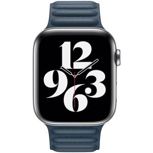 Apple Leather Link für die Apple Watch Series 1-9 / SE / Ultra (2) - 42/44/45/49mm - Größe M/L - Baltic Blue