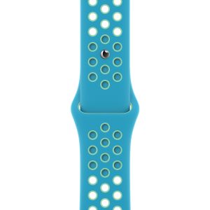 Apple Nike Sport Band für Apple Watch Series 1-9 / SE - 38/40/41 mm - Chlorine Blue/Green Glow