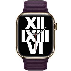 Apple Leather Link für die Apple Watch Series 1-9 / SE / Ultra (2) - 42/44/45/49 mm - Größe M/L - Dark Cherry