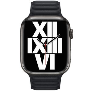 Apple Leather Link für die Apple Watch Series 1-9 / SE / Ultra (2) - 42/44/45/49mm - Größe S/M - Midnight