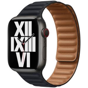 Apple Leather Link für die Apple Watch Series 1-9 / SE / Ultra (2) - 42/44/45/49mm - Größe M/L - Midnight