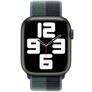 Apple Sport Loop Armband für Apple Watch Series 1-9 / SE / Ultra (2) - 42/44/45/49 mm - Midnight/Eucalyptus