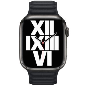 Apple Leather Link für die Apple Watch Series 1-9 / SE / Ultra (2) - 42/44/45/49 mm - Größe M/L - Ink