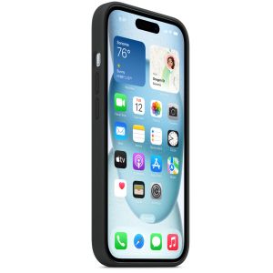 Apple Silikon-Case MagSafe für das iPhone 15 - Black