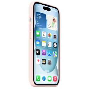 Apple Silikon-Case MagSafe für das iPhone 15 - Light Pink
