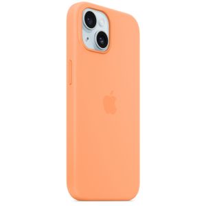 Apple Silikon-Case MagSafe für das iPhone 15 - Orange Sorbet