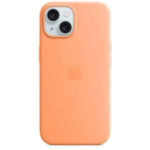 Apple Silikon-Case MagSafe für das iPhone 15 - Orange Sorbet
