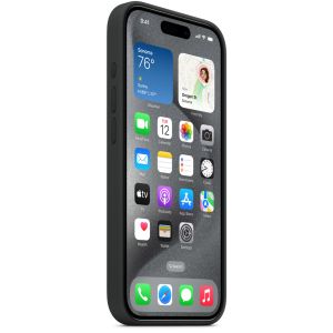 Apple Silikon-Case MagSafe für das iPhone 15 Pro - Black