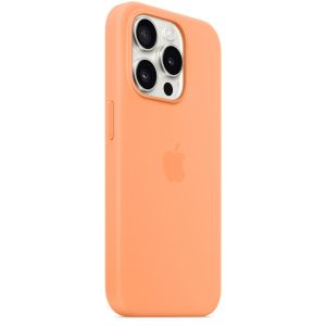 Apple Silikon-Case MagSafe für das iPhone 15 Pro - Orange Sorbet