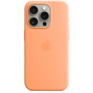 Apple Silikon-Case MagSafe für das iPhone 15 Pro - Orange Sorbet
