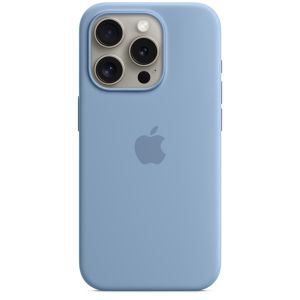 Apple Silikon-Case MagSafe für das iPhone 15 Pro - Winter Blue
