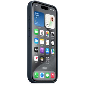 Apple FineWoven Back Cover MagSafe für das iPhone 15 Pro - Pacific Blue