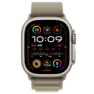 Apple Alpine Loop Band für die Apple Watch Series 1-9 / SE / Ultra (2) - 42/44/45/49 mm - Größe S - Olive