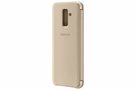 Samsung Goldfarbenes Original Wallet Klapphülle Galaxy A6 Plus (2018)