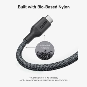Anker 544 USB-C zu USB-C Kabel - Bio-Basiert - 140 Watt - 0,9 Meter - Schwarz